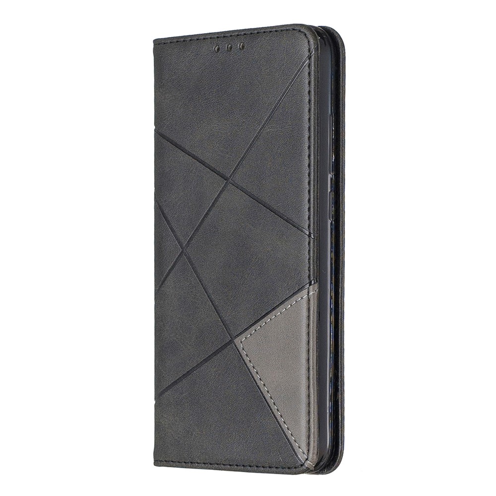Geometric Pattern Leather Card Holder Case for Xiaomi Redmi Note 7 / Note 7 Pro (India) / Note 7S - Black-7