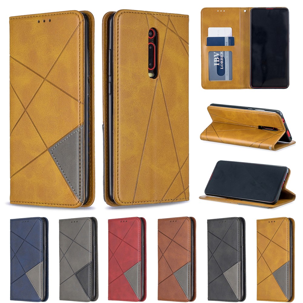 Geometric Pattern Leather Card Holder Case for Xiaomi Redmi K20 / Mi 9T / Xiaomi Redmi K20 Pro / Mi 9T Pro - Black-10