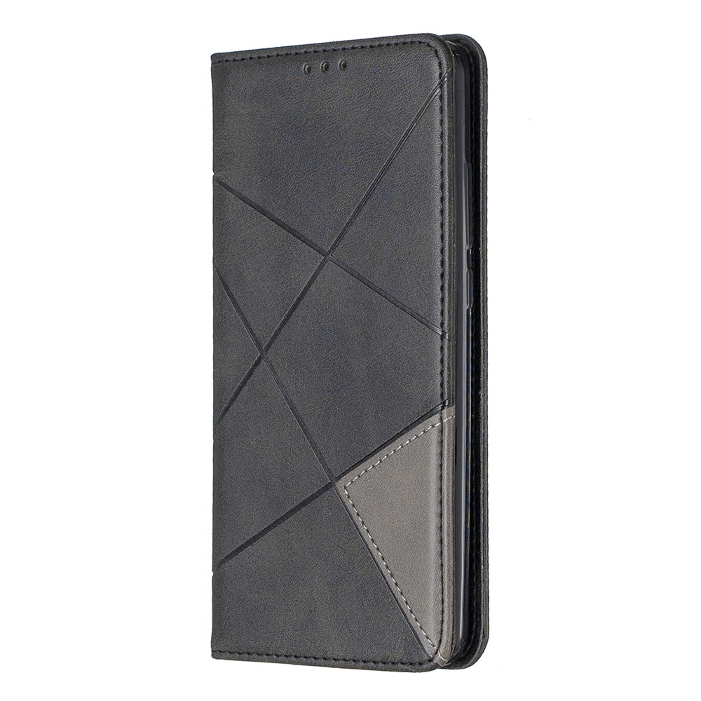 Estuche de Cartera de Cuero de Patrón Geométrico Para Xiaomi Redmi K20 / Mi 9t / Xiaomi Redmi K20 Pro / Mi 9t Pro - Negro