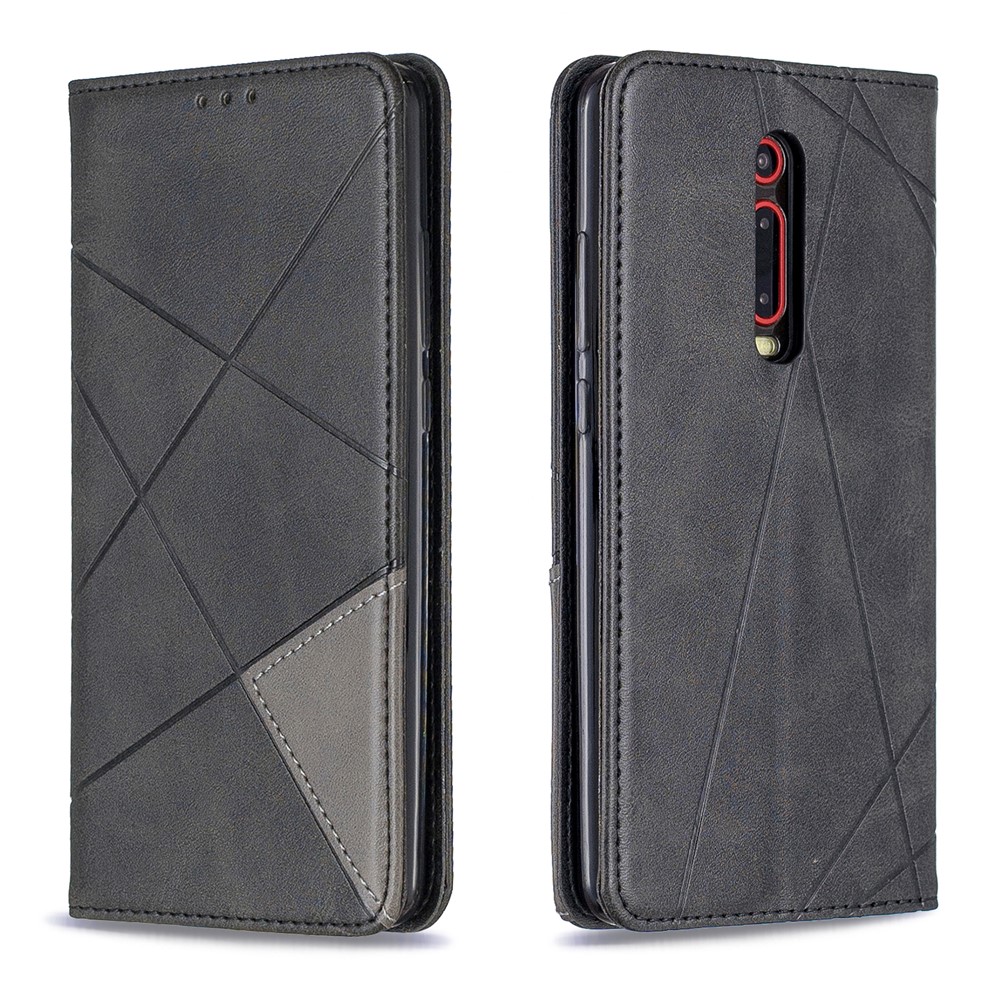 Geometric Pattern Leather Card Holder Case for Xiaomi Redmi K20 / Mi 9T / Xiaomi Redmi K20 Pro / Mi 9T Pro - Black-9