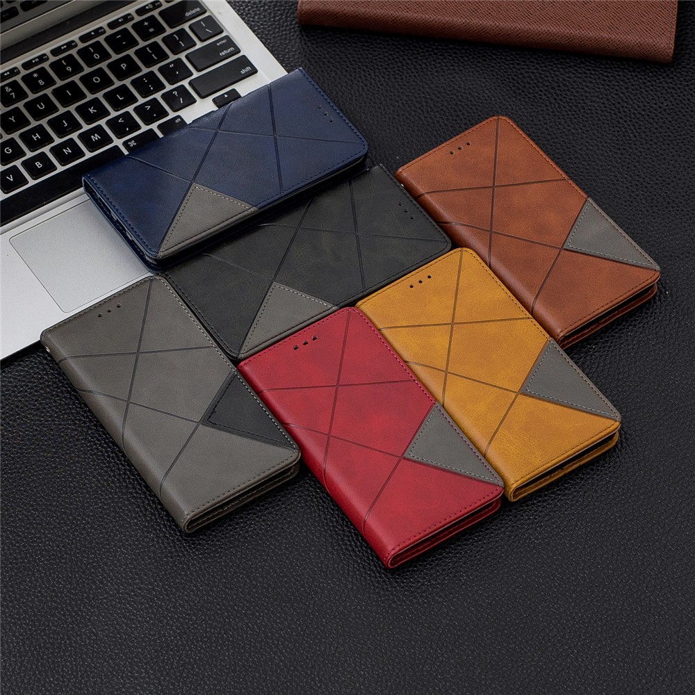 Geometric Pattern Leather Card Holder Case for Xiaomi Redmi 7A - Black-11