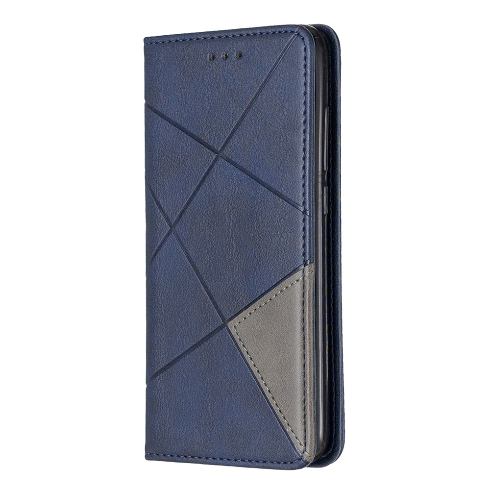 Geometric Pattern Leather Card Holder Case for Xiaomi Redmi 7A - Blue-7