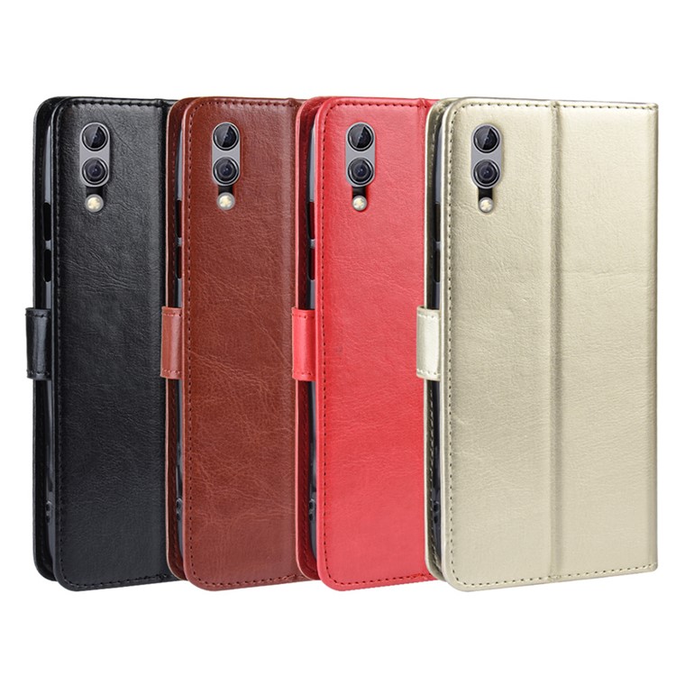 Couro Louco Textura Carteira De Couro Tampa Do Telefone Shell Para Xiaomi Black Shark 2 / Tubarão Preto 2 Pro - Preto-10