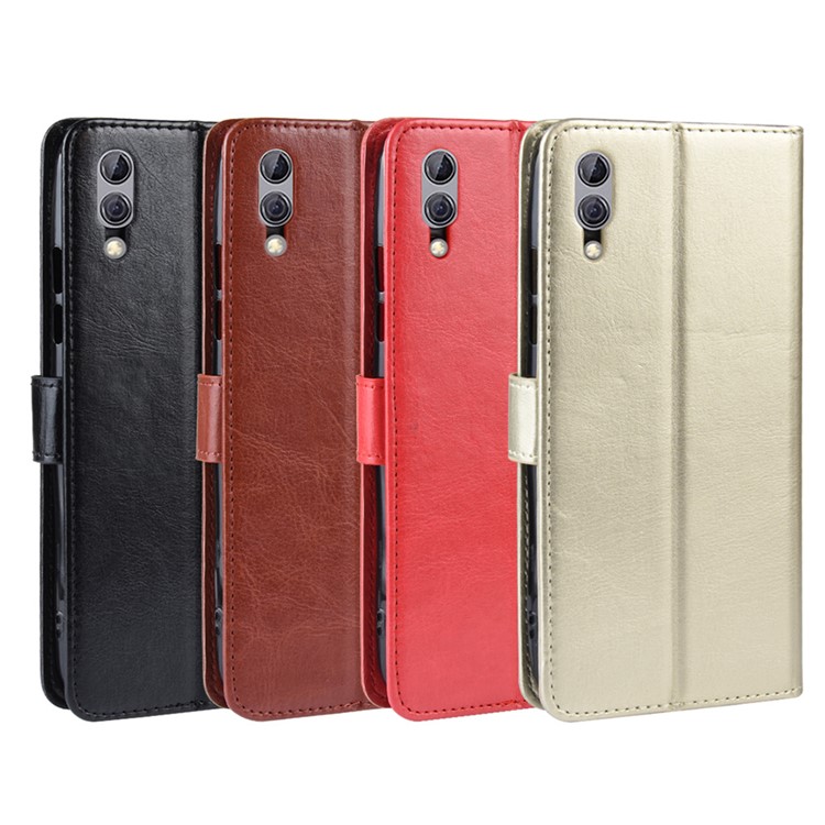 Crazy Horse Texture Leather Wallet Phone Shell Cover for Xiaomi Black Shark 2 / Black Shark 2 Pro - Black-10