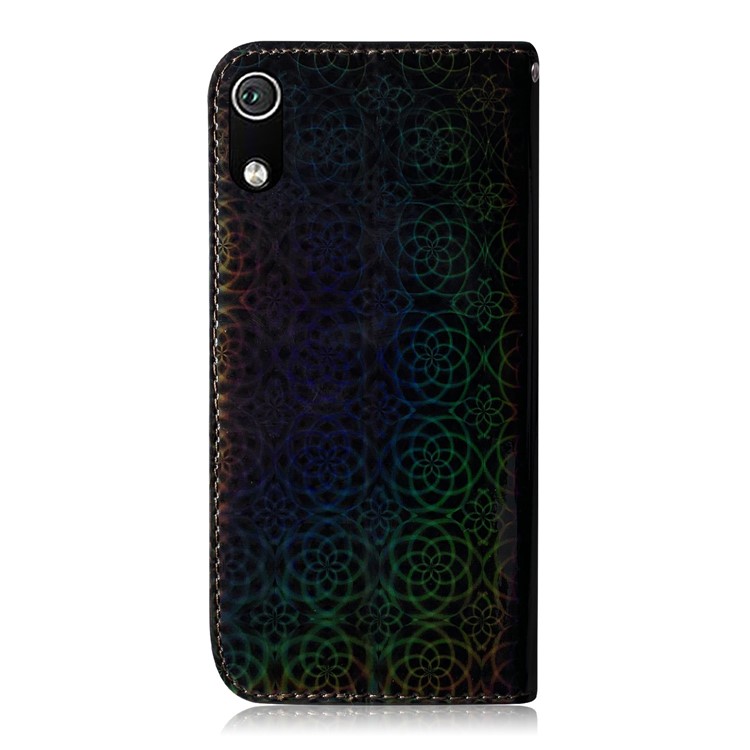 Flower Pattern Leather Wallet Stand Case for Xiaomi Redmi 7A - Black-3