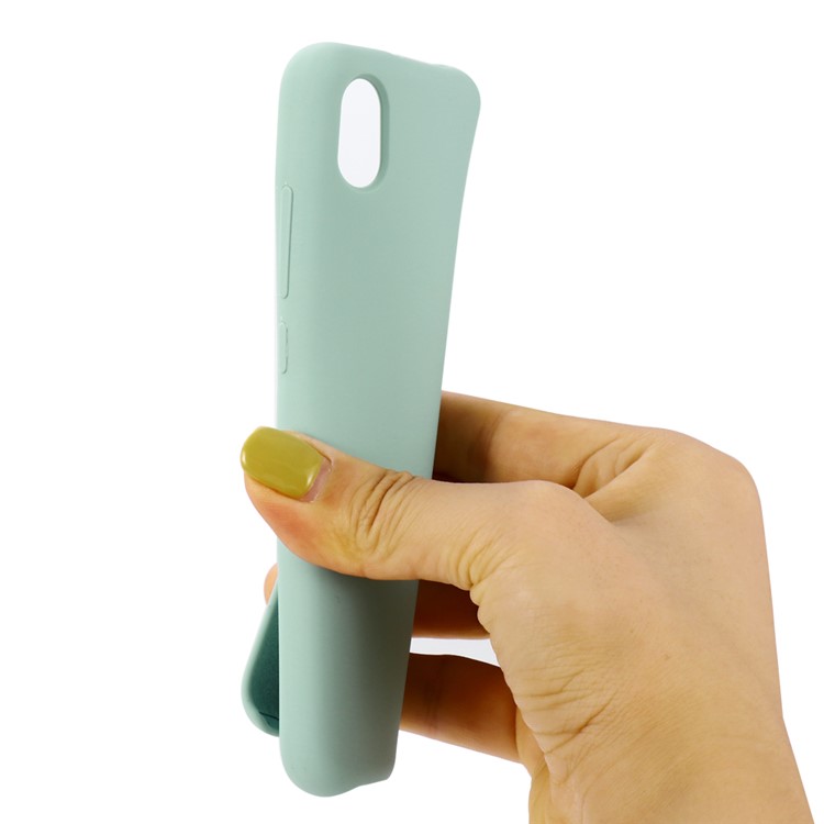 Soft Liquid Silicone Mobile Phone Case Shell for Xiaomi Redmi 7A - Blue-4