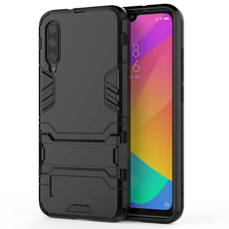 Plastic + TPU Hybrid Phone Case with Kickstand for Xiaomi Mi CC9e/Mi A3 - Black-2