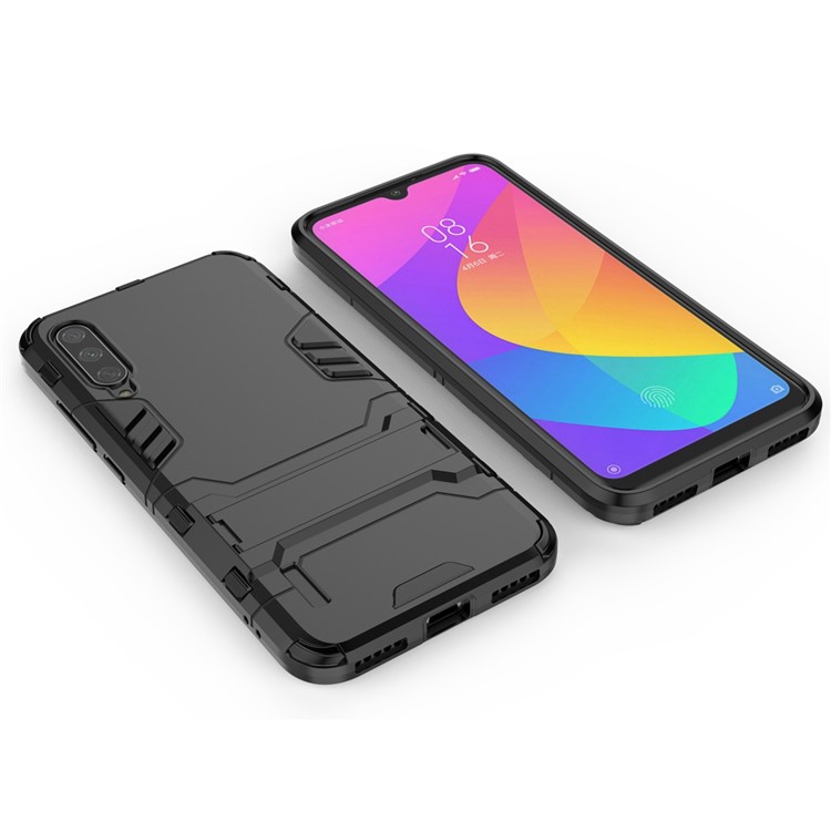 Plastic + TPU Hybrid Phone Case with Kickstand for Xiaomi Mi CC9e/Mi A3 - Black-3