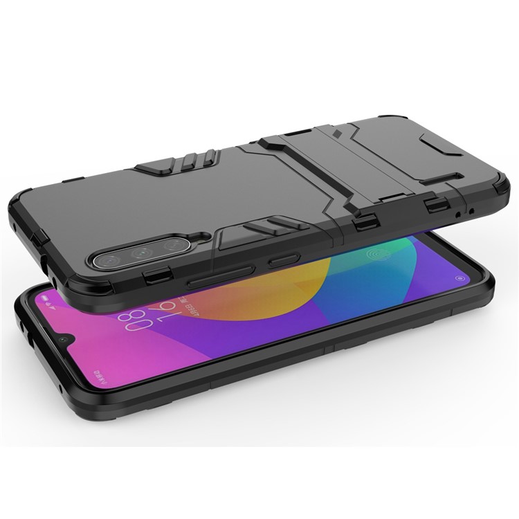 Plastic + TPU Hybrid Phone Case with Kickstand for Xiaomi Mi CC9e/Mi A3 - Black-5