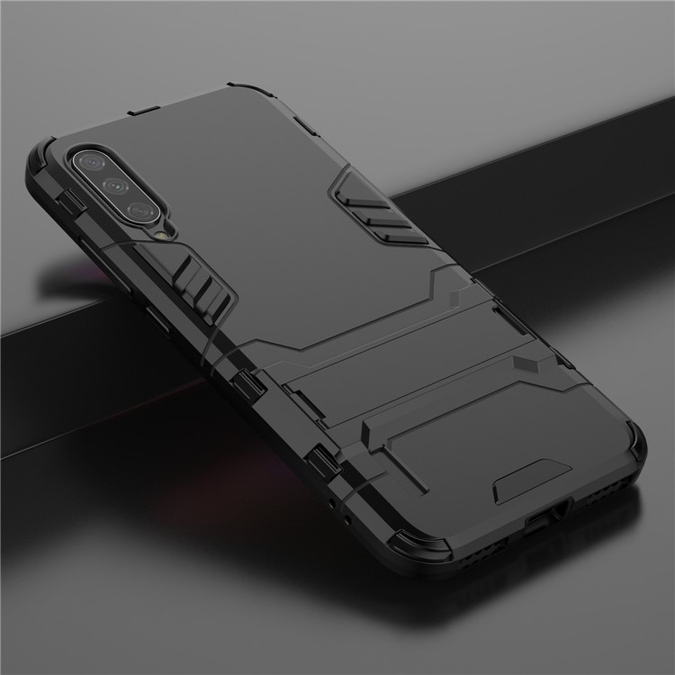 Plastic + TPU Hybrid Phone Case with Kickstand for Xiaomi Mi CC9e/Mi A3 - Black-9