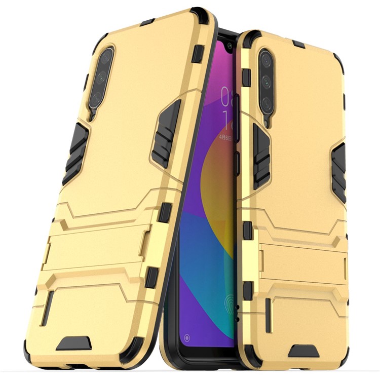 Plastic + TPU Hybrid Phone Case with Kickstand for Xiaomi Mi CC9e/Mi A3 - Yellow-1
