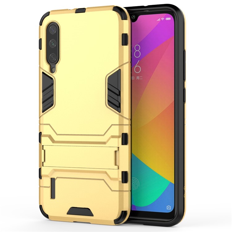 Plastic + TPU Hybrid Phone Case with Kickstand for Xiaomi Mi CC9e/Mi A3 - Yellow-2