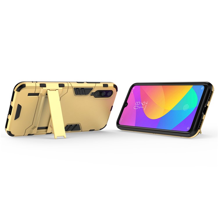 Plastic + TPU Hybrid Phone Case with Kickstand for Xiaomi Mi CC9e/Mi A3 - Yellow-5