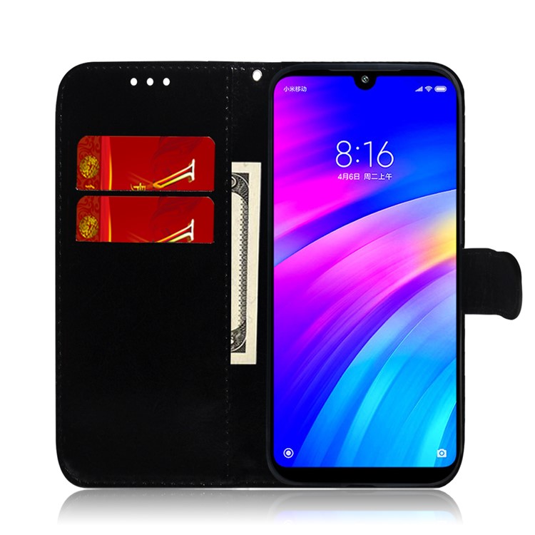 Pattern Printing Wallet Stand Flip Leather Case for Xiaomi Redmi 7/Y3 - Colorful Butterflies-8