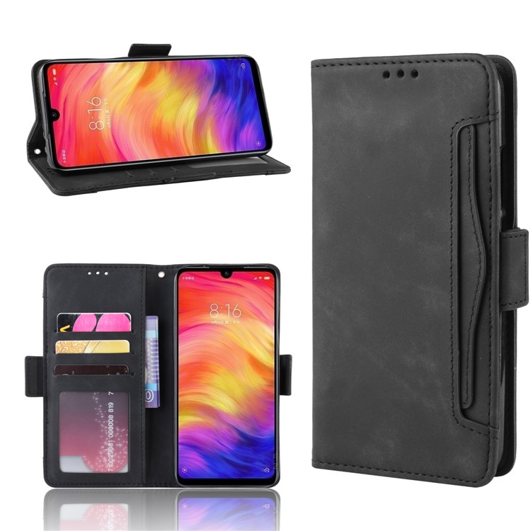 PU Leather + TPU Stand Wallet Phone Cover for Xiaomi Redmi 7/Redmi Y3 - Black-1