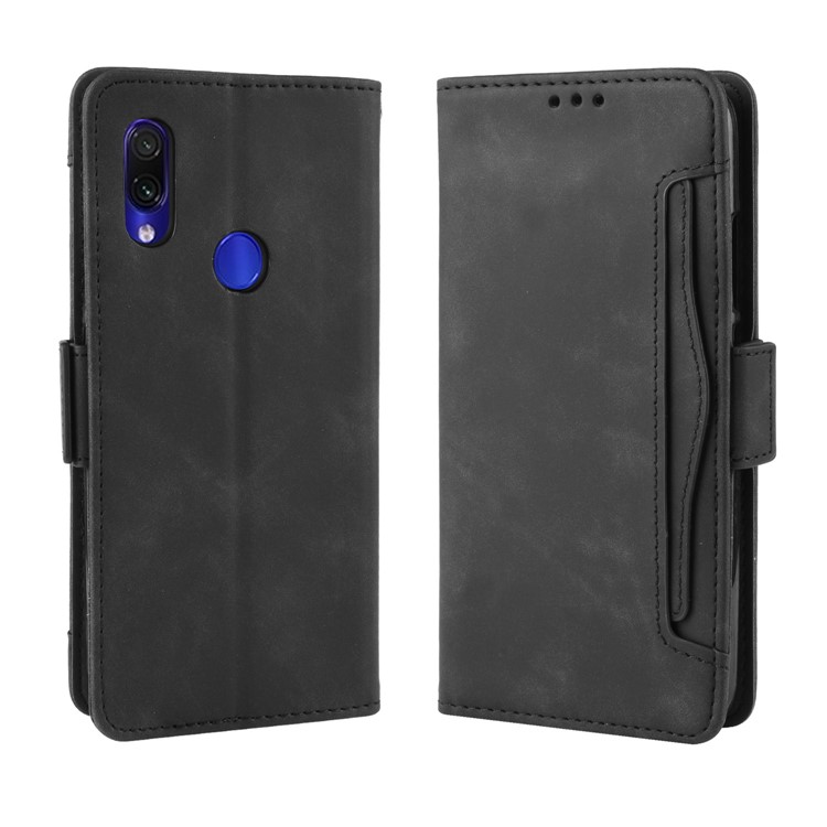 PU Leather + TPU Stand Wallet Phone Cover for Xiaomi Redmi 7/Redmi Y3 - Black-7