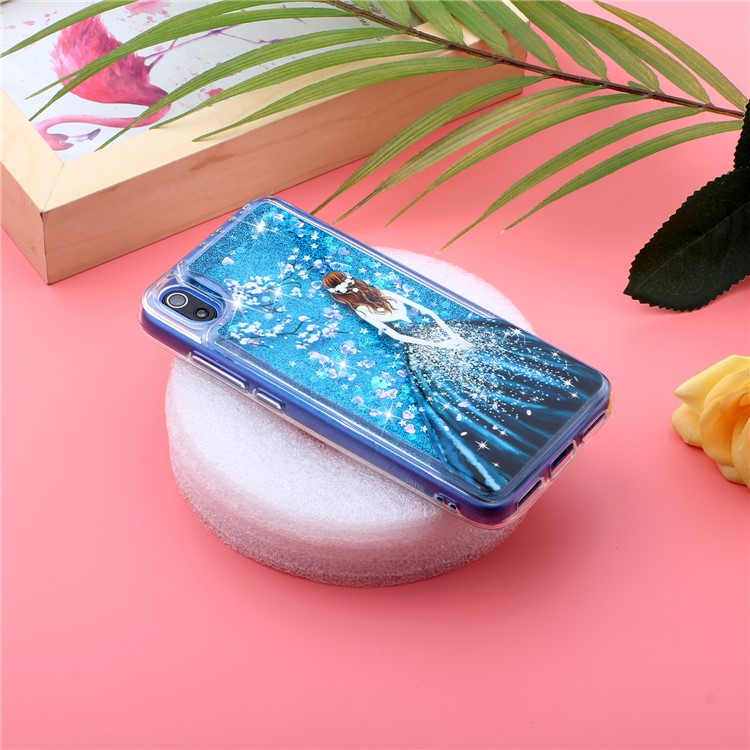 Estilo en Relieve Glitter Powder Quicksand Tpu Teleph Case Shell Para Xiaomi Redmi 7a - Chica