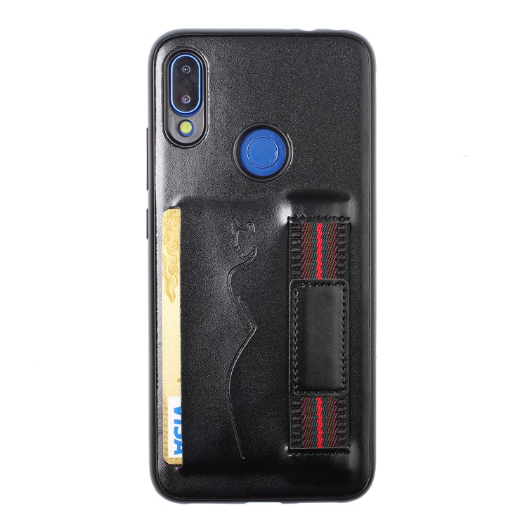 For Xiaomi Redmi Note 7 / Note 7 Pro (India) / Note 7S Card Holder PU Leather Phone Covering - Black-1