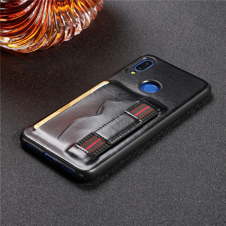 For Xiaomi Redmi Note 7 / Note 7 Pro (India) / Note 7S Card Holder PU Leather Phone Covering - Black-6