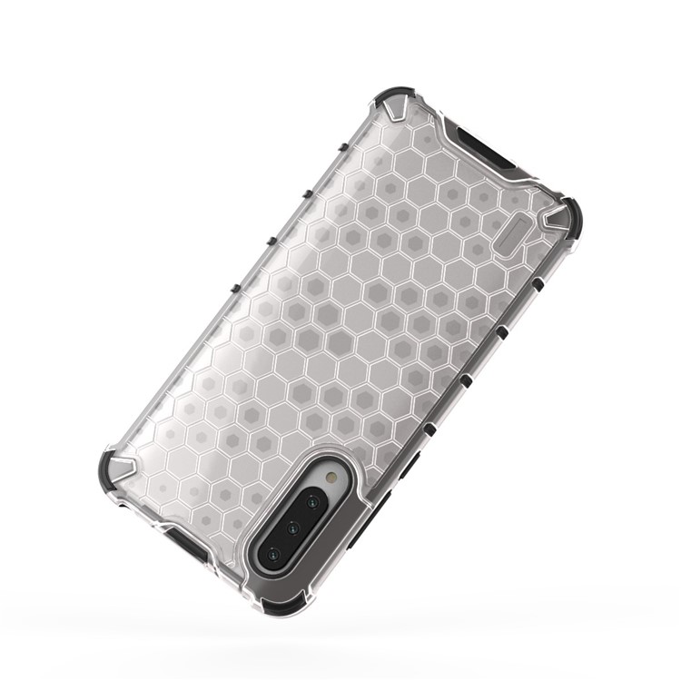 Honeycomb Pattern Shock-proof TPU + PC Hybrid Shell for Xiaomi Mi CC9/CC9 Meitu Edition - White-5