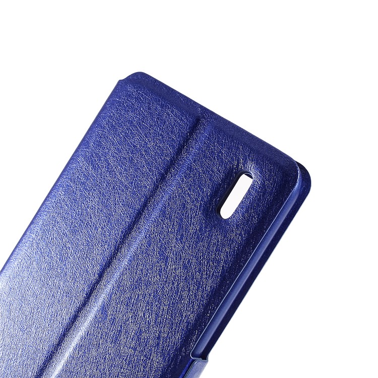 Pele De Seda Dual View Window Capa De Couro Flip Para Xiaomi Mi CC9 / Mi CC9 Edição Meitu - Azul-12