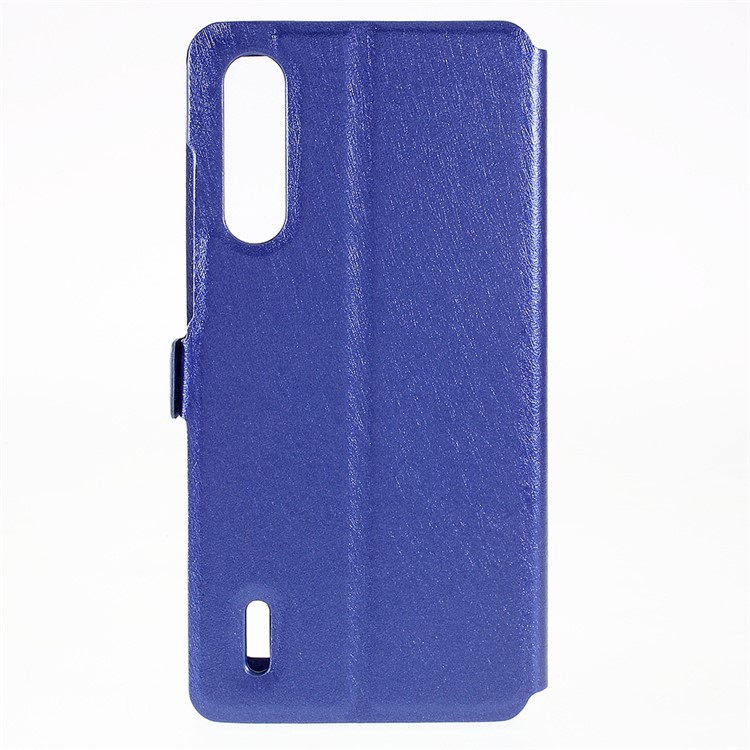 Pele De Seda Dual View Window Capa De Couro Flip Para Xiaomi Mi CC9 / Mi CC9 Edição Meitu - Azul-3