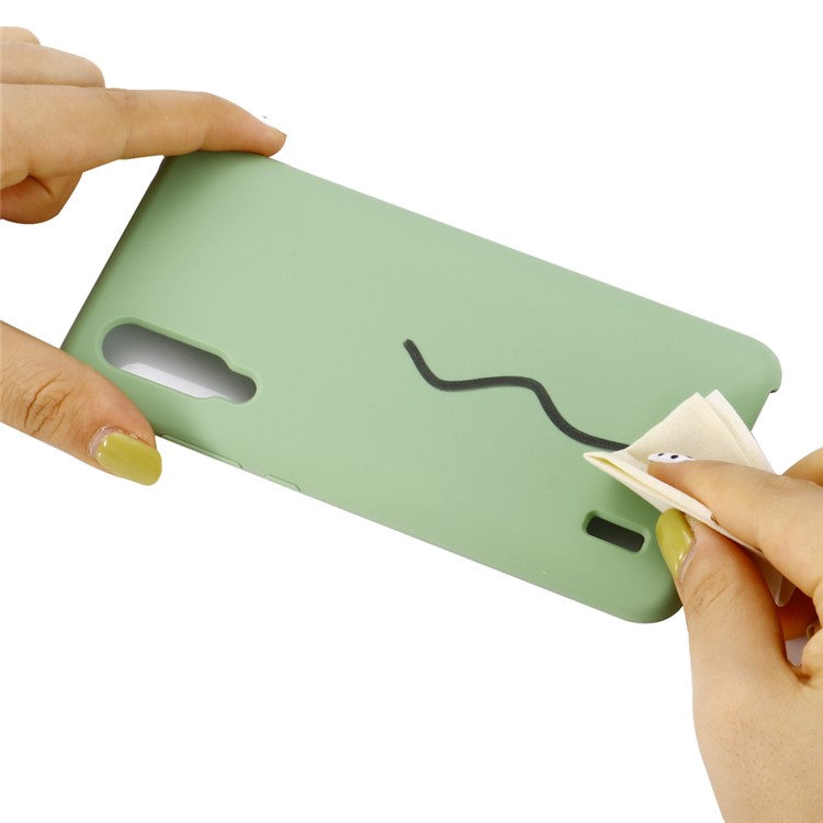 Carcasa Trasera De Silicona Líquida Suave Para Xiaomi Mi Cc9e / Mi A3 - Verde-5