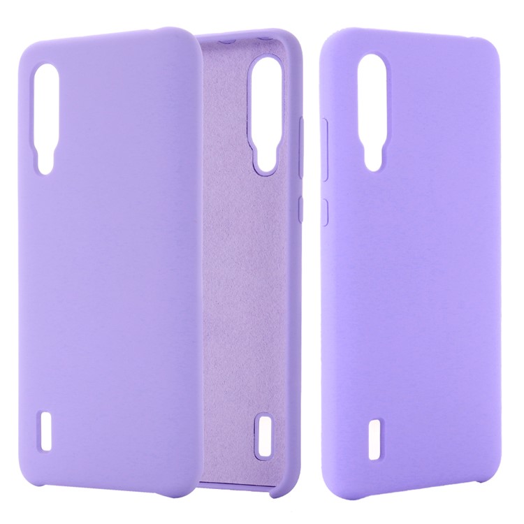 Tampa Traseira Do Telefone Do Silicone Líquido Macio Para Xiaomi Mi Cc9e / Mi A3 - Roxa-1