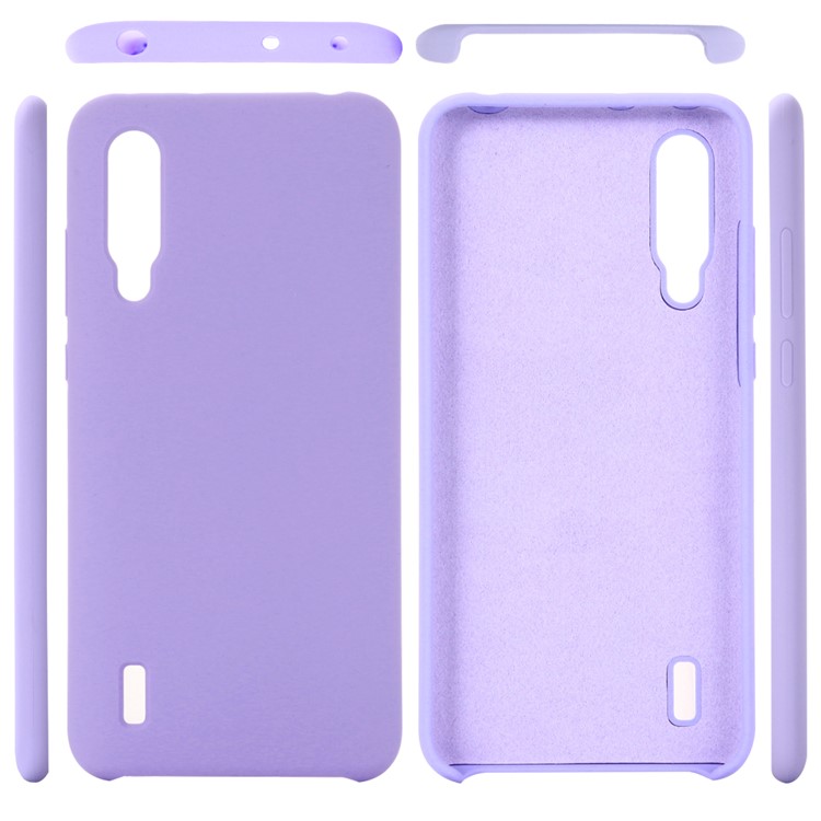 Tampa Traseira Do Telefone Do Silicone Líquido Macio Para Xiaomi Mi Cc9e / Mi A3 - Roxa-2