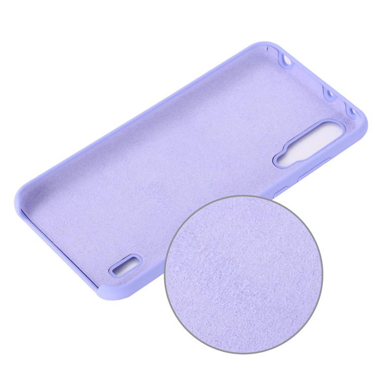 Tampa Traseira Do Telefone Do Silicone Líquido Macio Para Xiaomi Mi Cc9e / Mi A3 - Roxa-3