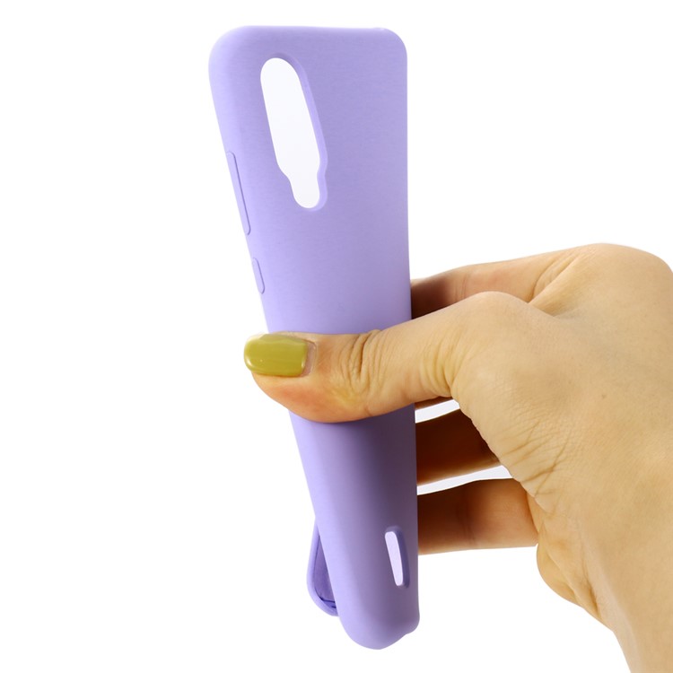 Tampa Traseira Do Telefone Do Silicone Líquido Macio Para Xiaomi Mi Cc9e / Mi A3 - Roxa-4