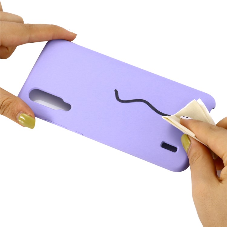 Tampa Traseira Do Telefone Do Silicone Líquido Macio Para Xiaomi Mi Cc9e / Mi A3 - Roxa-5