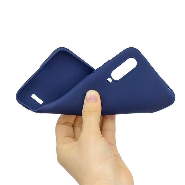 Candy Color Soft TPU Tampa Para Xiaomi Mi Cc9e/mi A3 - Azul Escuro-5