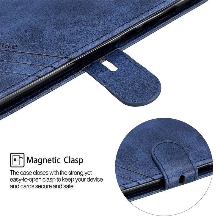 Leather Stand Case with Card Slots for Xiaomi Mi CC9e / Mi A3 - Blue-7