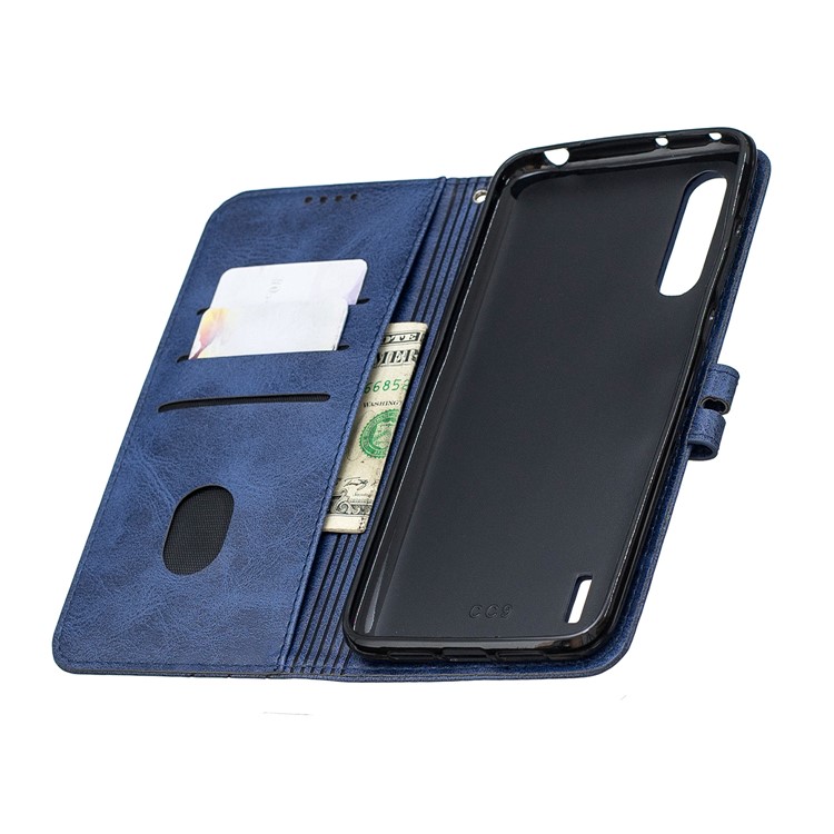 Leather Stand Case with Card Slots for Xiaomi Mi CC9e / Mi A3 - Blue-8