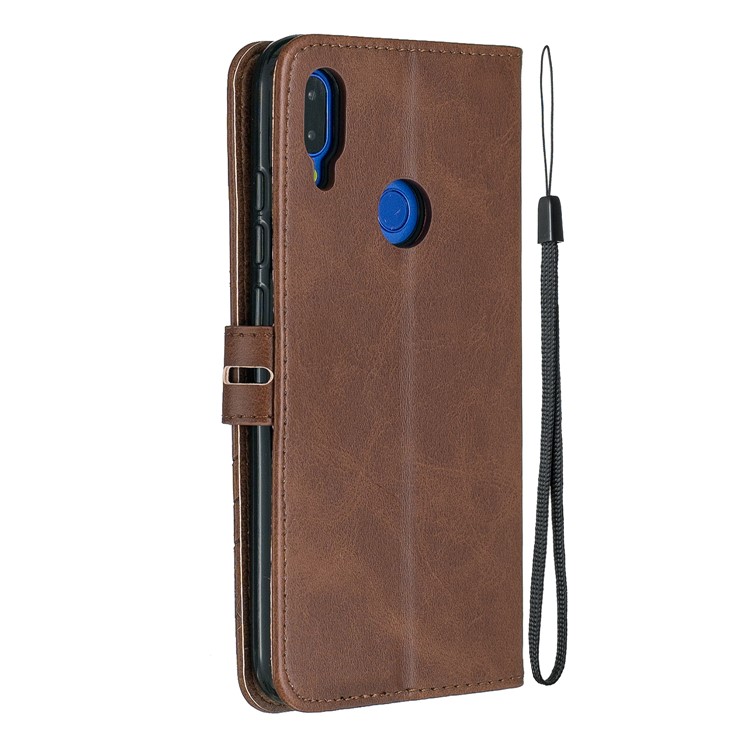 Wallet Leather Stand Case Shell for Xiaomi Redmi Note 7/Note 7Pro/Note 7S - Coffee-3