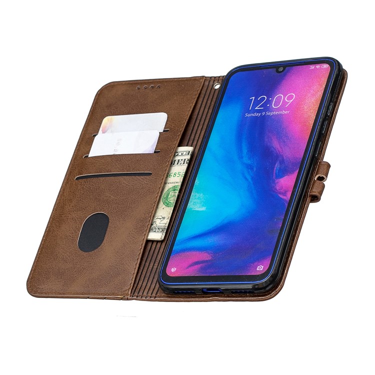 Wallet Leather Stand Case Shell for Xiaomi Redmi Note 7/Note 7Pro/Note 7S - Coffee-8