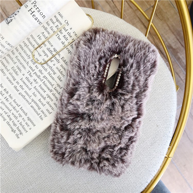 Soft Fur Coated with Diamond TPU Case for Xiaomi Redmi K20 / Mi 9T / K20 Pro / Mi 9T Pro - Brown-1