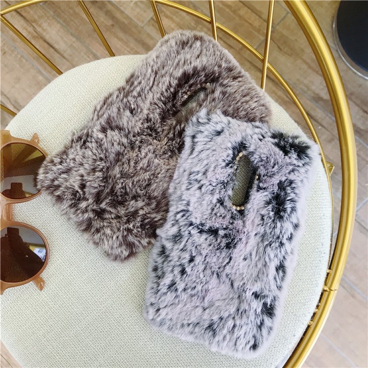 Soft Fur Coated with Diamond TPU Case for Xiaomi Redmi K20 / Mi 9T / K20 Pro / Mi 9T Pro - Brown-3