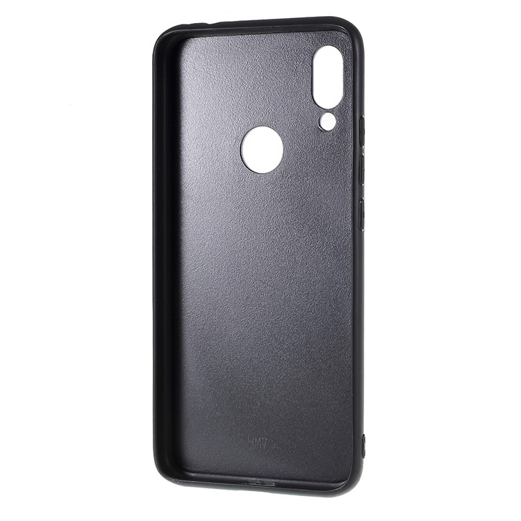 Caja Del Teléfono Con Gradiente De Vidrio En Color Para Xiaomi Redmi 7 - Negro / Azul-4