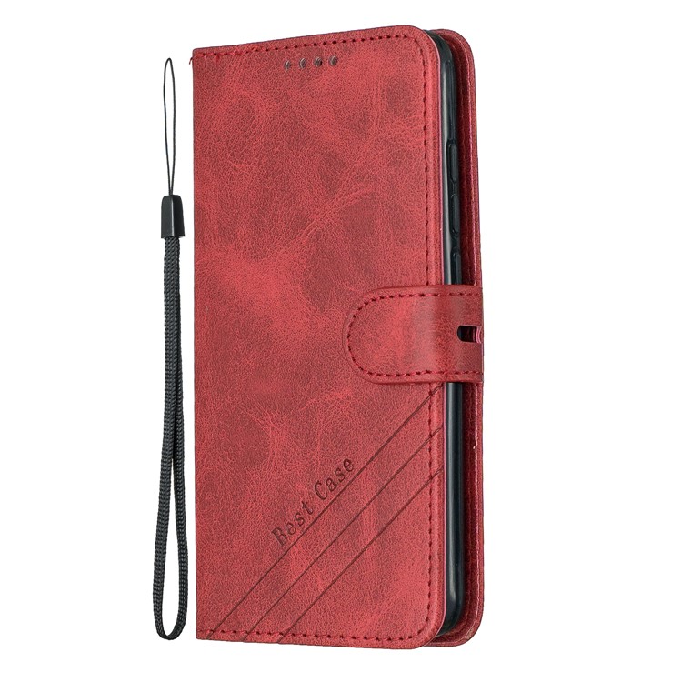 Portefeuille En Cuir PU Couvrant Pour Xiaomi Redmi 7a - Rouge-2