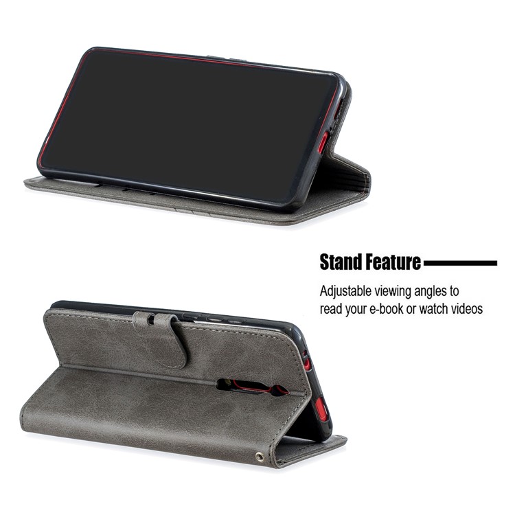Wallet Leather Phone Shell for Xiaomi Redmi K20 / Mi 9T / K20 Pro / Mi 9T Pro - Grey-6