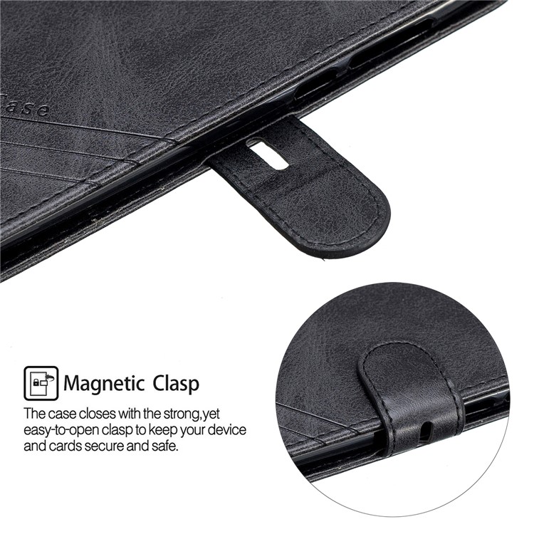 Wallet Leather Phone Cover Shell with Stand for Xiaomi Mi 9 Lite/ Mi CC9/ Mi CC9 Meitu Edition - Black-7
