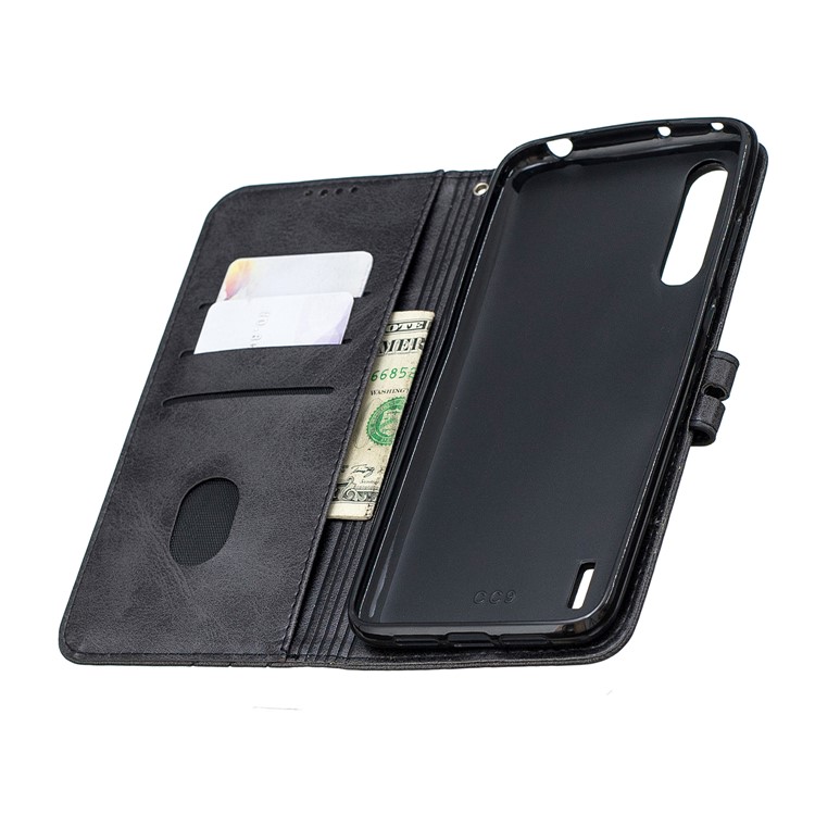 Wallet Leather Phone Cover Shell with Stand for Xiaomi Mi 9 Lite/ Mi CC9/ Mi CC9 Meitu Edition - Black-8