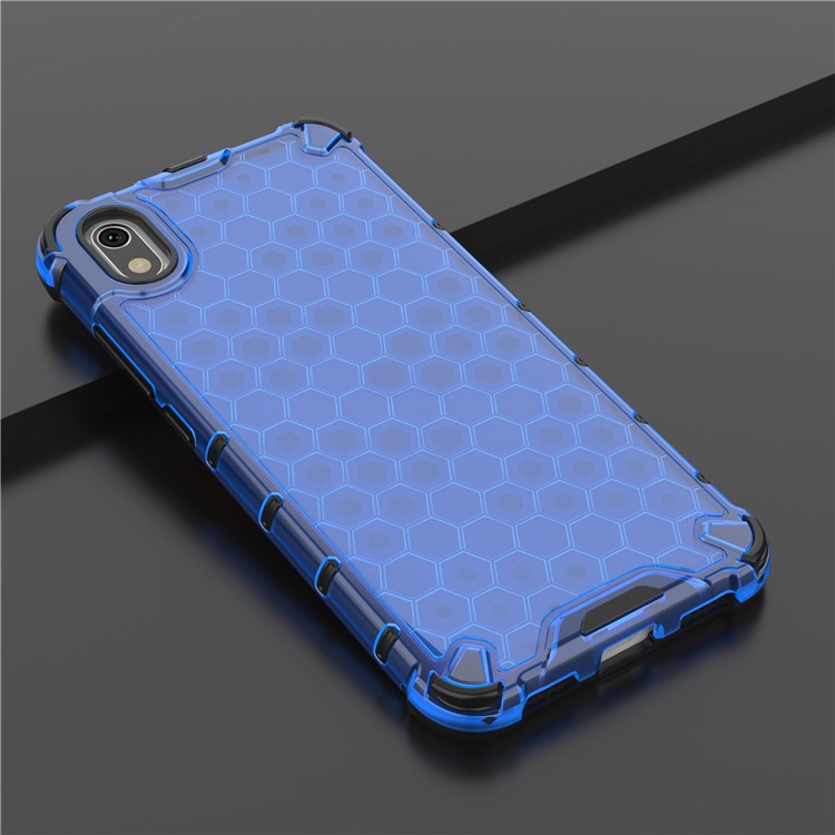 Honeycomb Pattern TPU + PC Hybrid Shock-proof Phone Casing for Xiaomi Redmi 7A - Blue-2