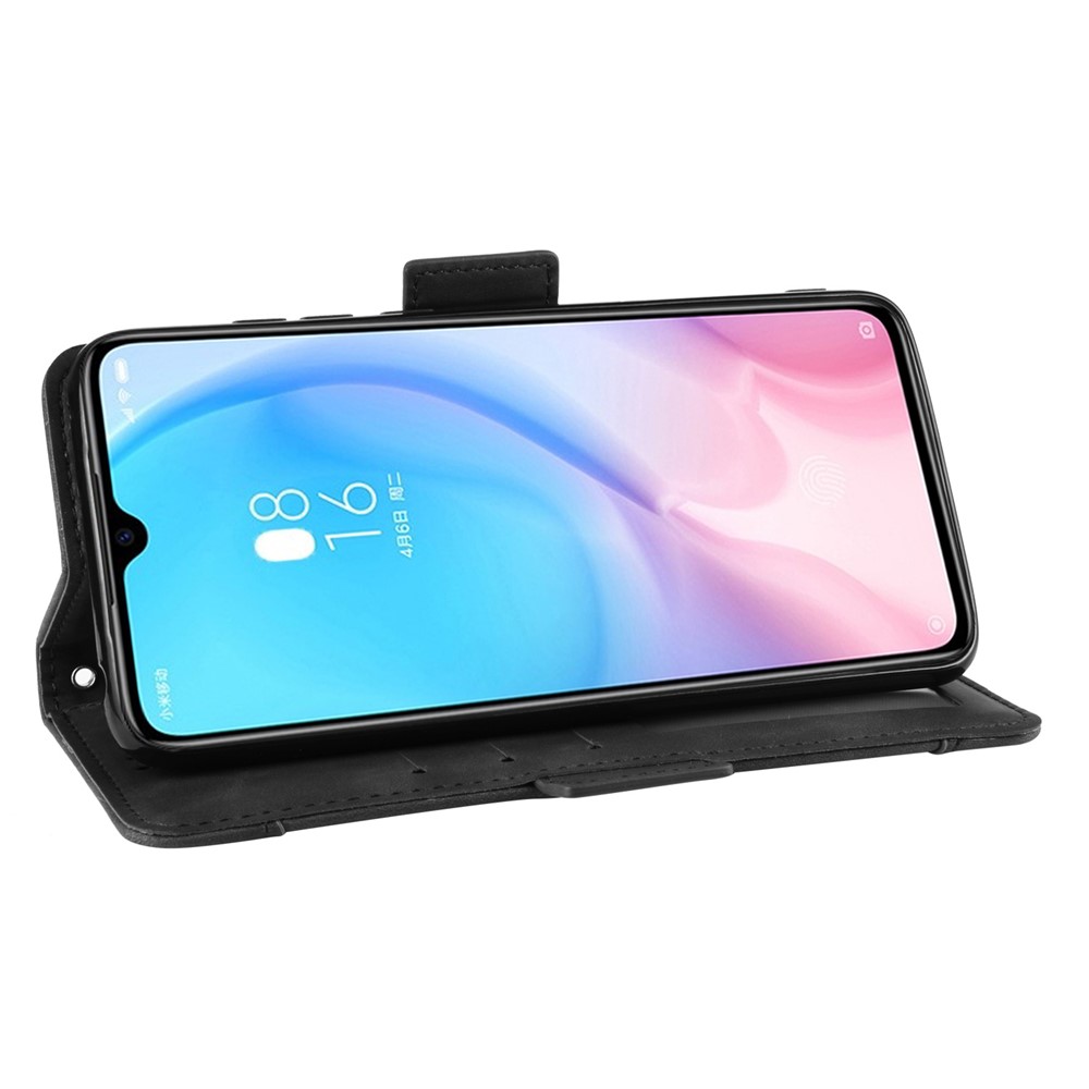 Carcasa Del Teléfono de Cuero de Cuero Con Múltiples Ranuras Para Tarjetas Para Xiaomi Mi 9 - Negro