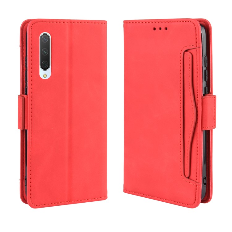 Wallet Leather Stand Phone Casing with Multiple Card Slots for Xiaomi Mi 9 - Red-2