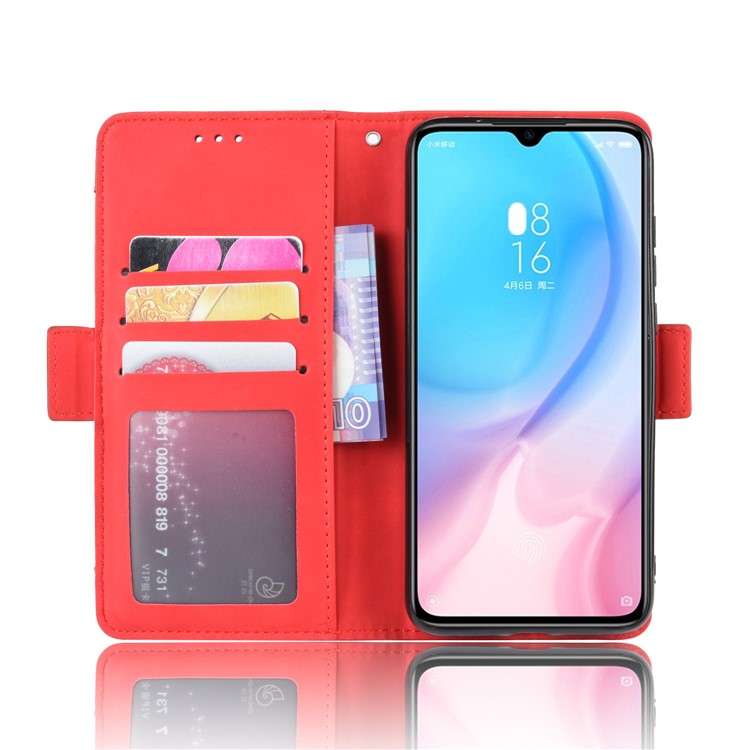 Wallet Leather Stand Phone Casing with Multiple Card Slots for Xiaomi Mi 9 - Red-7