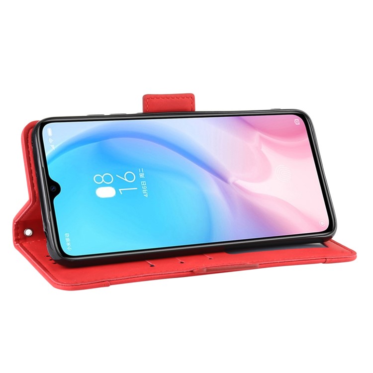 Wallet Leather Stand Phone Casing with Multiple Card Slots for Xiaomi Mi 9 - Red-8
