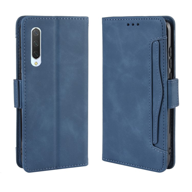 Wallet Leather Stand Phone Casing with Multiple Card Slots for Xiaomi Mi 9 - Blue-2